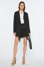 Load image into Gallery viewer, FRINGED MINISKIRT IN STRETCH VISCOSE CREPE
