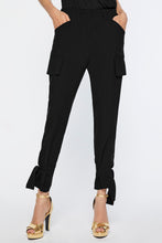 Load image into Gallery viewer, CARGO PANTS IN STRETCH VISCOSE CREPE WITH ANKLE STRAPS

