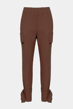 Load image into Gallery viewer, CARGO PANTS IN STRETCH VISCOSE CREPE WITH ANKLE STRAPS
