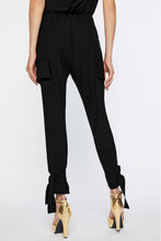 Load image into Gallery viewer, CARGO PANTS IN STRETCH VISCOSE CREPE WITH ANKLE STRAPS
