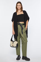 Load image into Gallery viewer, CARGO PANTS IN COTTON GABARDINE WITH RIBBON BELT
