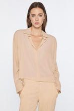 Load image into Gallery viewer, CRÊPE DE CHINE V-NECK BOXY SHIRT
