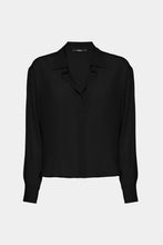 Load image into Gallery viewer, CRÊPE DE CHINE V-NECK BOXY SHIRT

