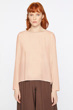 Load image into Gallery viewer, CRÊPE DE CHINE ROUND-NECK TOP
