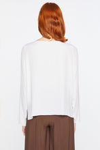Load image into Gallery viewer, CRÊPE DE CHINE ROUND-NECK TOP
