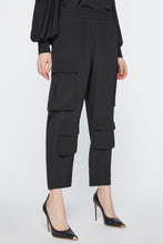 Load image into Gallery viewer, CRÊPE DE CHINE CARGO PANTS WITH DOUBLE SIDE POCKETS
