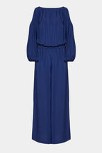 Load image into Gallery viewer, CRÊPE DE CHINE PALAZZO JUMPSUIT WITH CUT-OUT DETAILS
