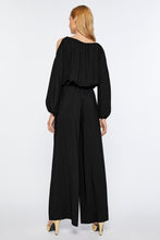 Load image into Gallery viewer, CRÊPE DE CHINE PALAZZO JUMPSUIT WITH CUT-OUT DETAILS
