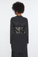 Load image into Gallery viewer, FAUX LEATHER TOP WITH UNPADDED SHOULDERS
