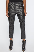Load image into Gallery viewer, FAUX LEATHER CARGO PANTS
