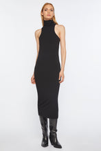 Load image into Gallery viewer, HALTER-NECK SLEEVELESS MIDI DRESS IN STRETCH VISCOSE JERSEY
