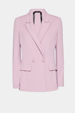 Load image into Gallery viewer, DOUBLE-BREASTED BLAZER IN ENGINEERED STRETCH JERSEY WITH COATED BUTTONS

