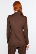 Load image into Gallery viewer, DOUBLE-BREASTED BLAZER IN ENGINEERED STRETCH JERSEY WITH COATED BUTTONS
