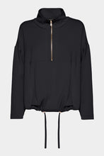 Load image into Gallery viewer, HIGH-NECK SWEATSHIRT IN ENGINEERED STRETCH JERSEY WITH DRAWSTRING

