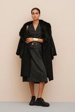 Load image into Gallery viewer, FLARED PINPOINT MIDI SKIRT
