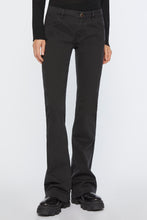 Load image into Gallery viewer, BOOTCUT JEANS IN STRETCH COTTON GABARDINE WITH BUTTONS ON THE BACK POCKETS
