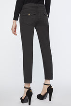 Load image into Gallery viewer, BOOTCUT JEANS IN STRETCH COTTON GABARDINE WITH BUTTONS ON THE BACK POCKETS
