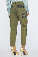 Load image into Gallery viewer, ACID-WASH CARGO DENIM PANTS WITH DOUBLE POCKET  
