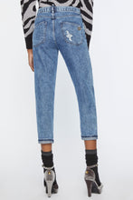 Load image into Gallery viewer, ACID-WASH, RIPPED SLIM FIT JEANS 
