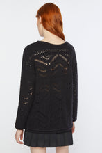 Load image into Gallery viewer, CHUNKY WOOL SWEATER WITH HEART-SHAPED CUTWORK
