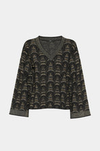 Load image into Gallery viewer, BOXY SWEATER IN STRETCHY LUREX WITH JACQUARD PATTERN
