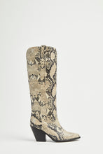 Load image into Gallery viewer, FAUX PYTHON WESTERN BOOTS

