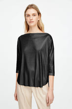 Load image into Gallery viewer, BOXY SWEATER IN METALLIC RIBBED KNIT 48 / BLACK
