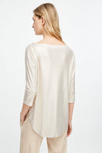 Load image into Gallery viewer, BOXY SWEATER IN METALLIC RIBBED KNIT 48 / VANILLA
