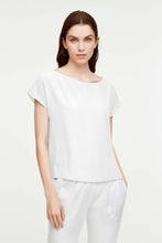 Load image into Gallery viewer, CROPPED T-SHIRT IN CRÊPE DE CHINE
