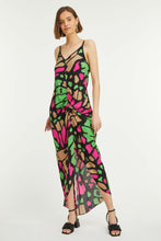Load image into Gallery viewer, BUTTERFLY PRINT GATHERED SLIP DRESS
