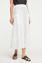Load image into Gallery viewer, FLOUNCE SKIRT WITH OVERSIZED POCKETS IN POPLIN
