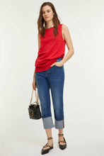 Load image into Gallery viewer, BLUE DENIM ROLLED-CUFF JEANS
