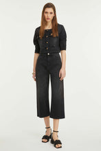 Load image into Gallery viewer, BLACK DENIM CROPPED JACKET
