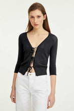 Load image into Gallery viewer, CROPPED CUTWORK CARDIGAN
