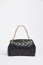 Load image into Gallery viewer, FAUX-LEATHER CONTOURED BAG WITH STITCHED DETAIL AND GOLD CG LOGO
