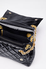 Load image into Gallery viewer, FAUX-LEATHER CONTOURED SMALL BAG WITH STITCHED DETAIL AND GOLD CG LOGO
