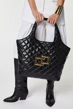 Load image into Gallery viewer, FAUX-LEATHER MAXI TOTE WITH GOLD CG LOGO
