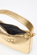 Load image into Gallery viewer, FAUX-LEATHER CRESCENT BAG WITH GOLD CG LOGO

