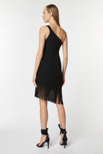Load image into Gallery viewer, FRINGED MAXI DRESS IN STRETCHY VISCOSE CRÊPE
