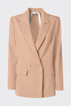 Load image into Gallery viewer, DOUBLE-BREASTED BLAZER IN STRETCHY VISCOSE CREPE WITH FABRIC-COATED BUTTONS
