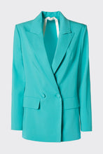 Load image into Gallery viewer, DOUBLE-BREASTED BLAZER IN STRETCHY VISCOSE CREPE WITH FABRIC-COATED BUTTONS
