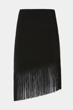 Load image into Gallery viewer, FRINGED MINISKIRT IN STRETCHY VISCOSE CRÊPE
