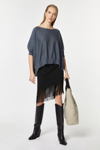 Load image into Gallery viewer, FRINGED MINISKIRT IN STRETCHY VISCOSE CRÊPE

