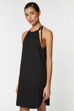 Load image into Gallery viewer, HALTER NECK DRESS IN STRETCHY POPLIN WITH DRAWSTRING
