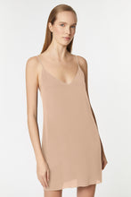 Load image into Gallery viewer, CRÊPE DE CHINE SLIPPER DRESS WITH THIN SHOULDER STRAPS
