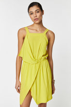 Load image into Gallery viewer, CRÊPE DE CHINE DRESS WITH WRAP SKIRT AND ASYMMETRIC PANEL
