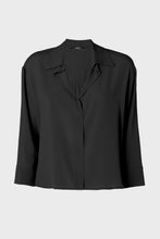 Load image into Gallery viewer, BOXY V-NECK COLLARED SHIRT IN CRÊPE DE CHINE WITH Ÿ SLEEVES
