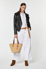 Load image into Gallery viewer, FAUX LEATHER BIKER JACKET WITH EXPOSED ZIPPERS
