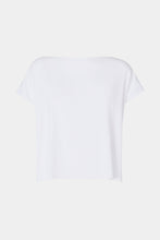 Load image into Gallery viewer, CREW NECK CROPPED TOP IN LIGHT STRETCHY VISCOSE JERSEY
