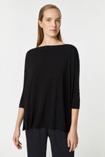Load image into Gallery viewer, CREW-NECK TOP IN A LIGHT STRETCHY VISCOSE JERSEY WITH A DEEP V-BACK
